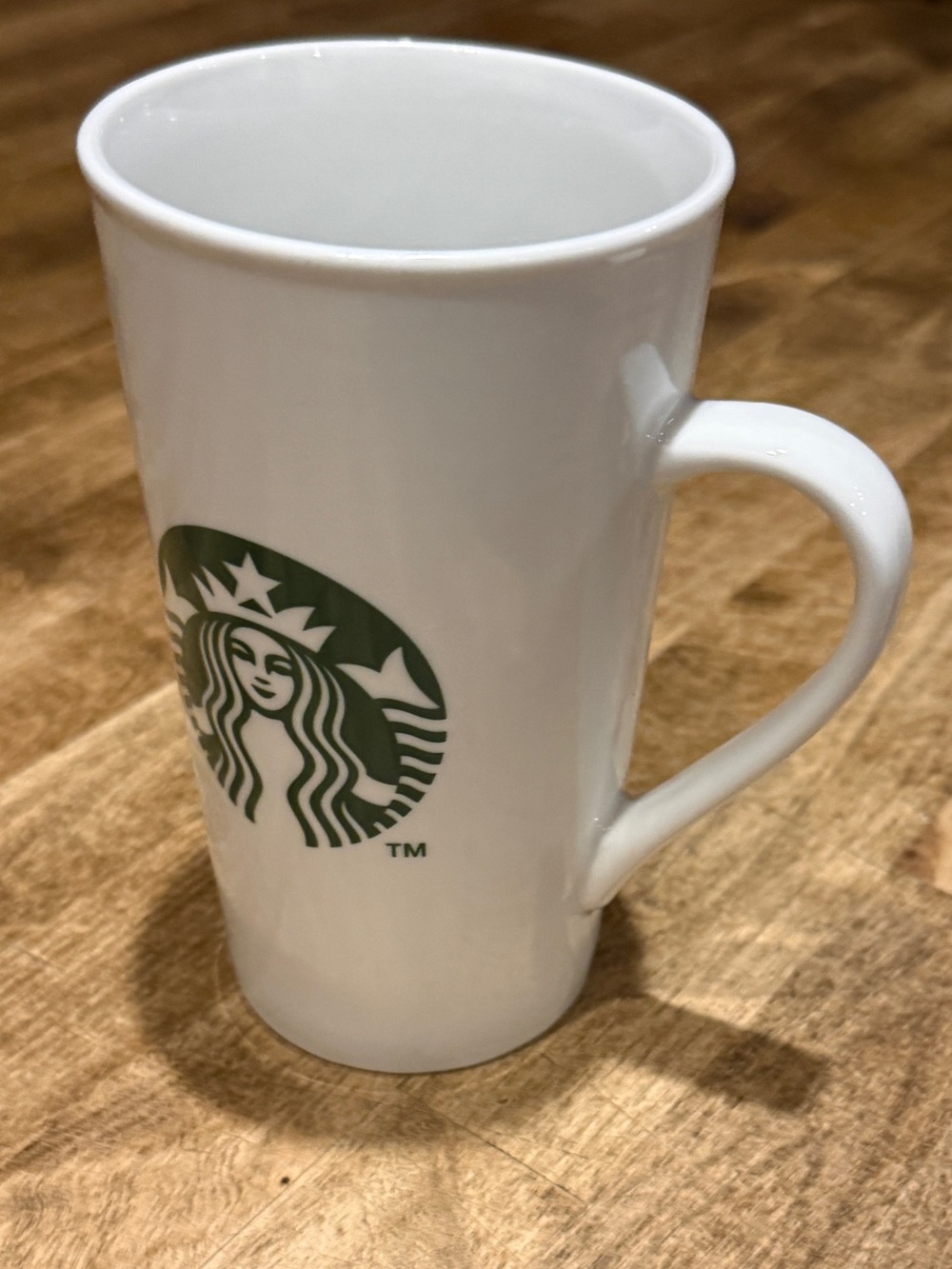 Starbucks 16oz white ceramic coffee mug green siren logo